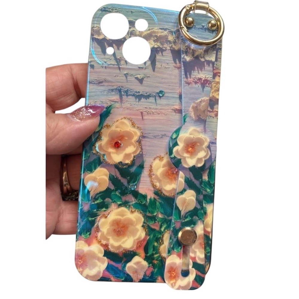 Iridescent 2-D Floral Phone Case-iphone13